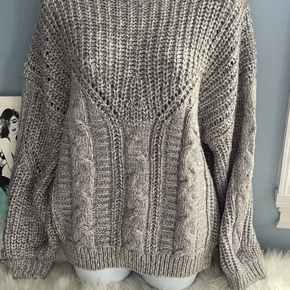 RUSTY CHUNKY  GRAY SWEATER GRAY SIZE S - Picture 3 of 7